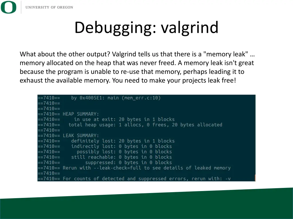 debugging valgrind 4