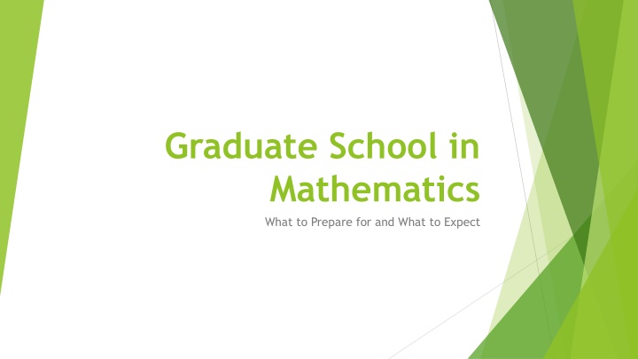 graduate school in mathematics what to prepare