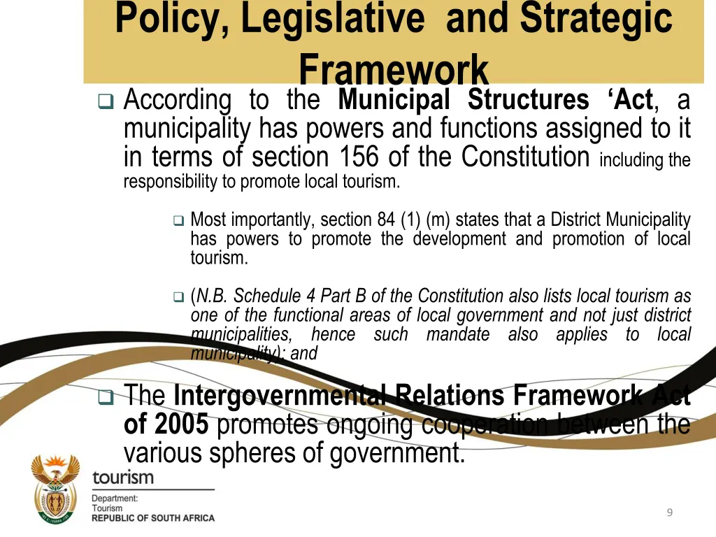 policy legislative and strategic framework 1