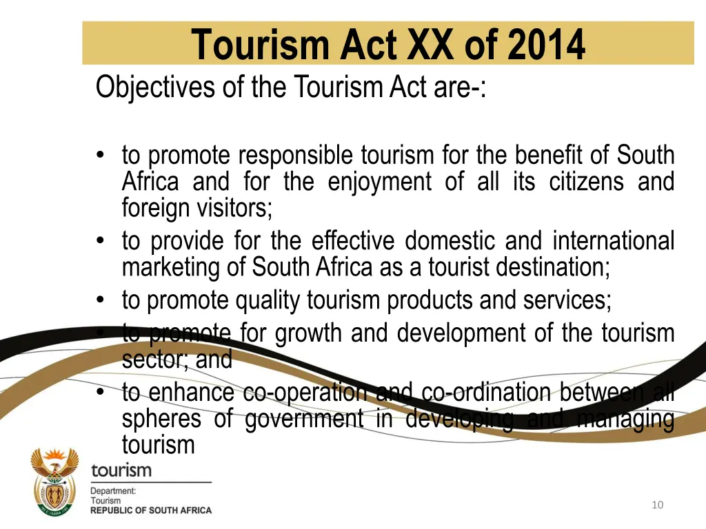 tourism act xx of 2014