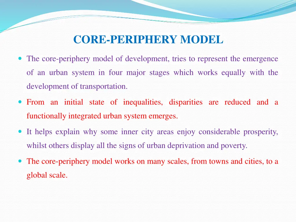 core periphery model