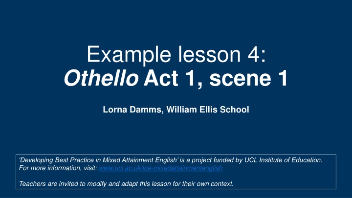 example lesson 4 othello act 1 scene 1
