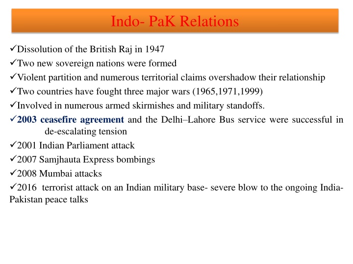 indo pak relations