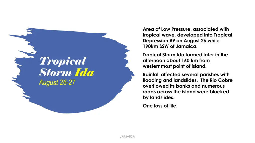area of low pressure associated with tropical