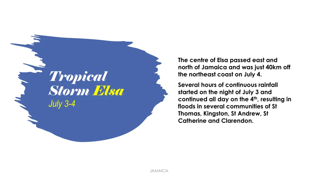 the centre of elsa passed east and north