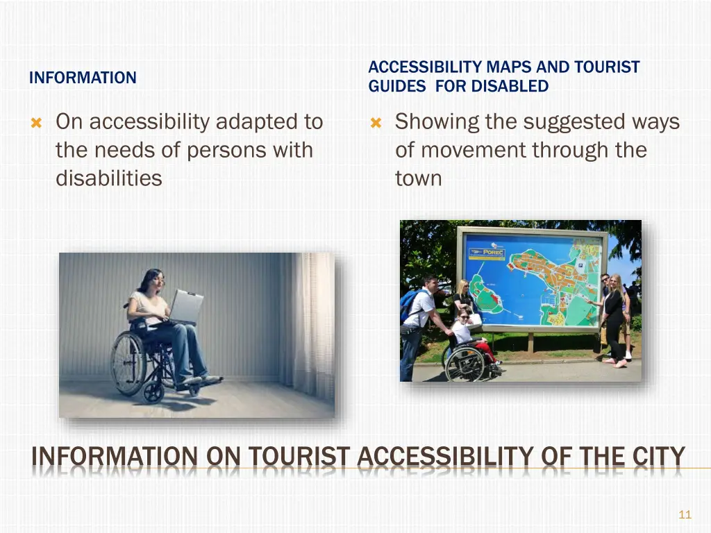 accessibility maps and tourist guides for disabled