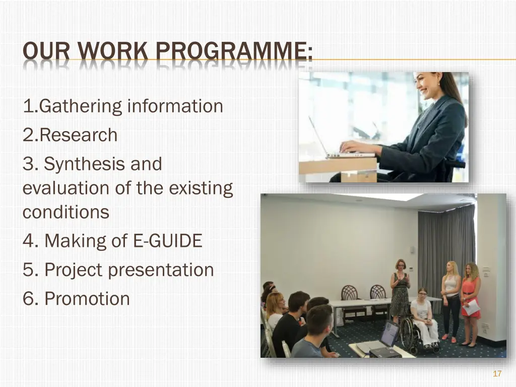 our work programme