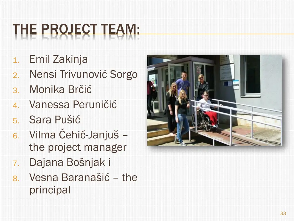 the project team