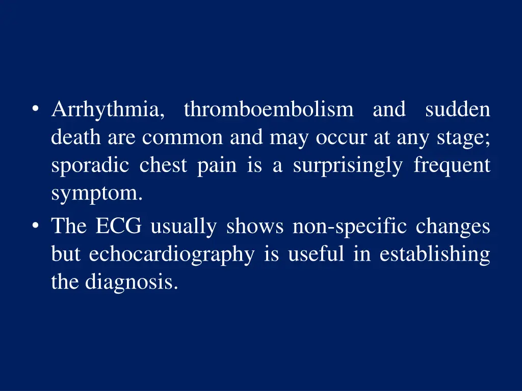 arrhythmia thromboembolism and sudden death