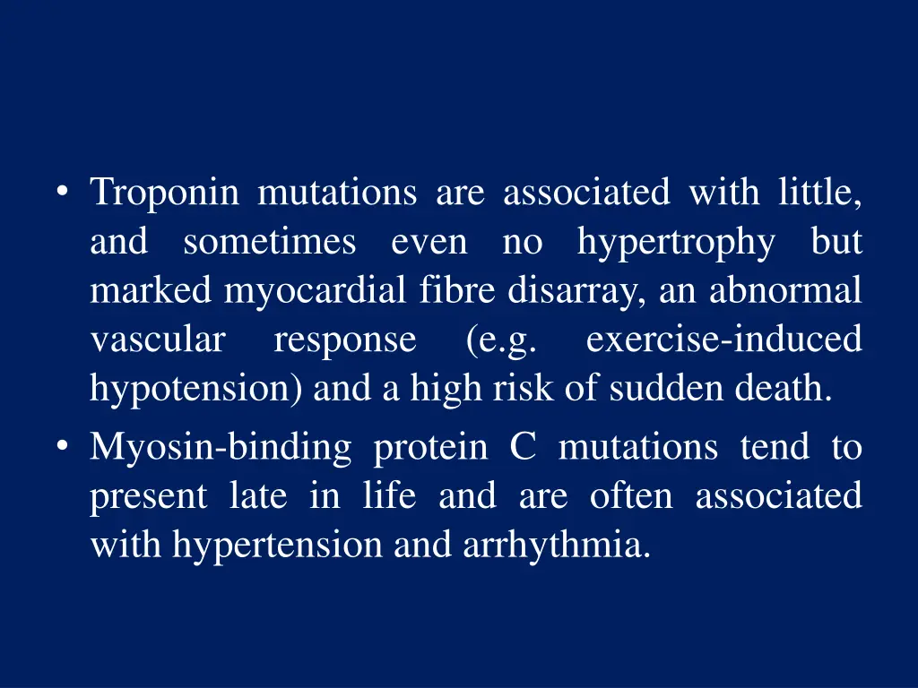 troponin mutations are associated with little