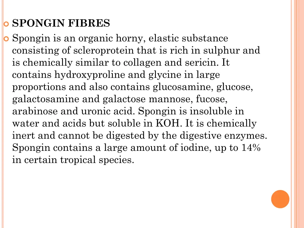 spongin fibres spongin is an organic horny