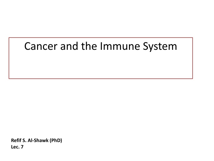 cancer and the immune system
