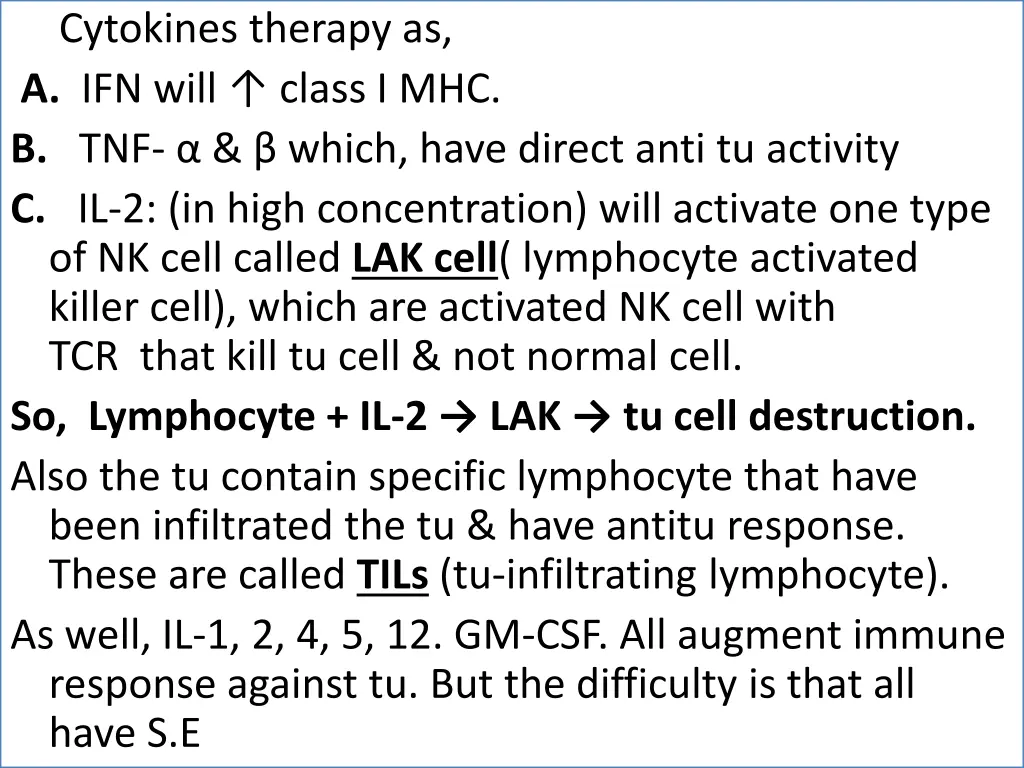 cytokines therapy as a ifn will class