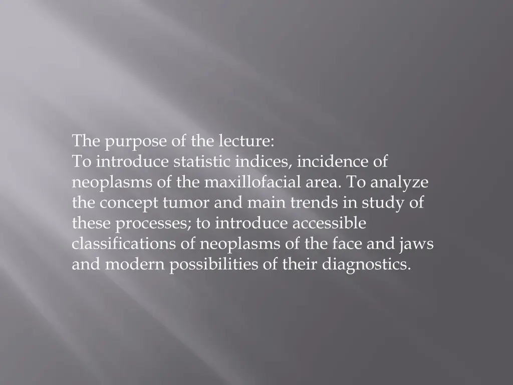 the purpose of the lecture to introduce statistic
