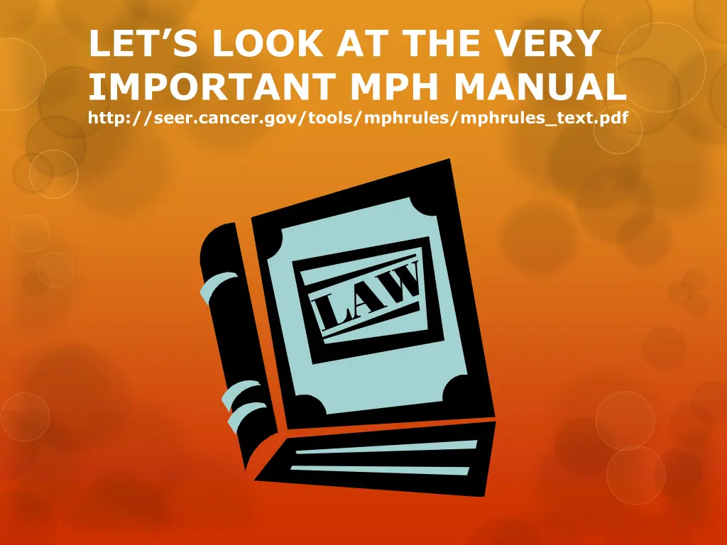 let s look at the very important mph manual http