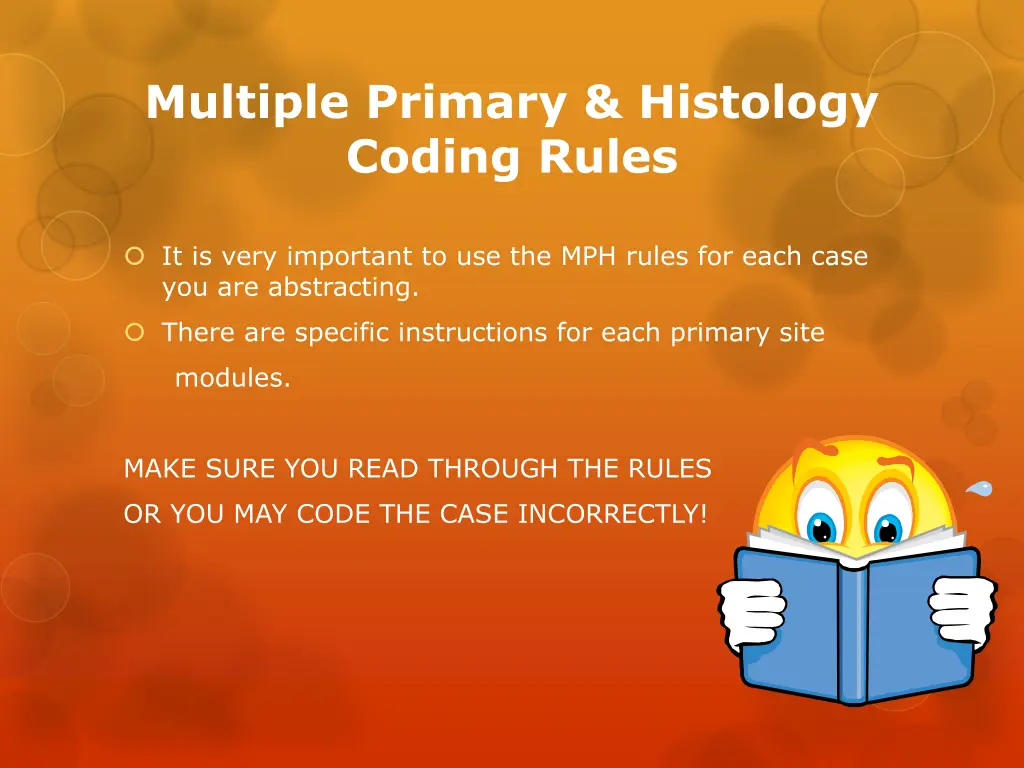 multiple primary histology coding rules