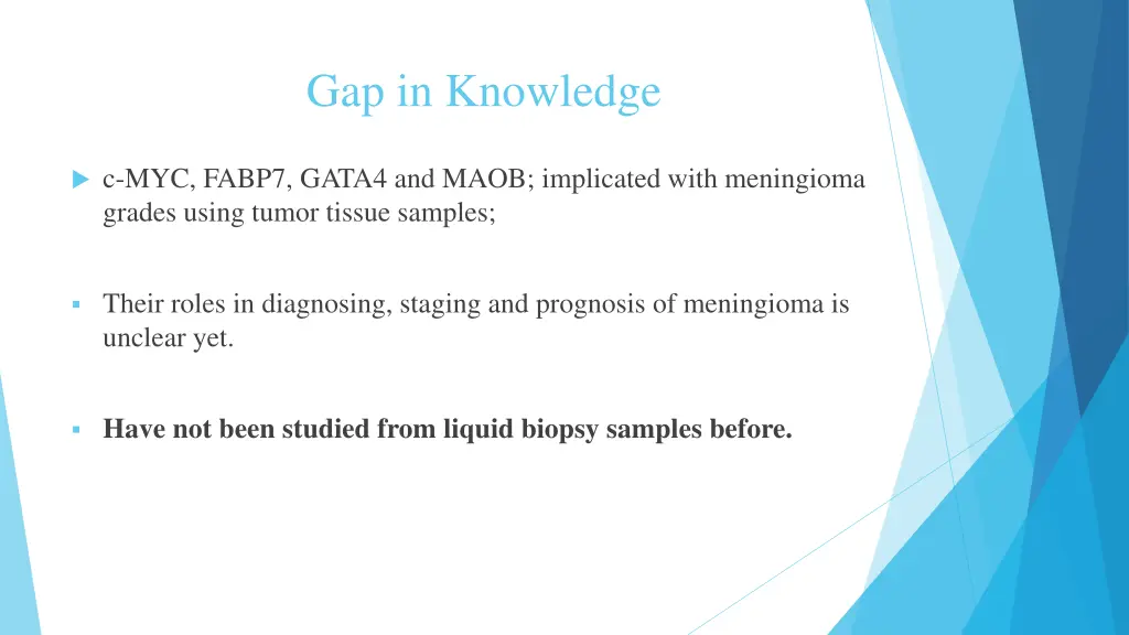 gap in knowledge