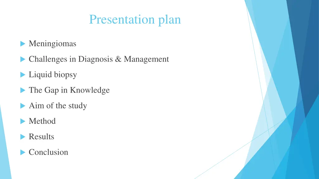presentation plan