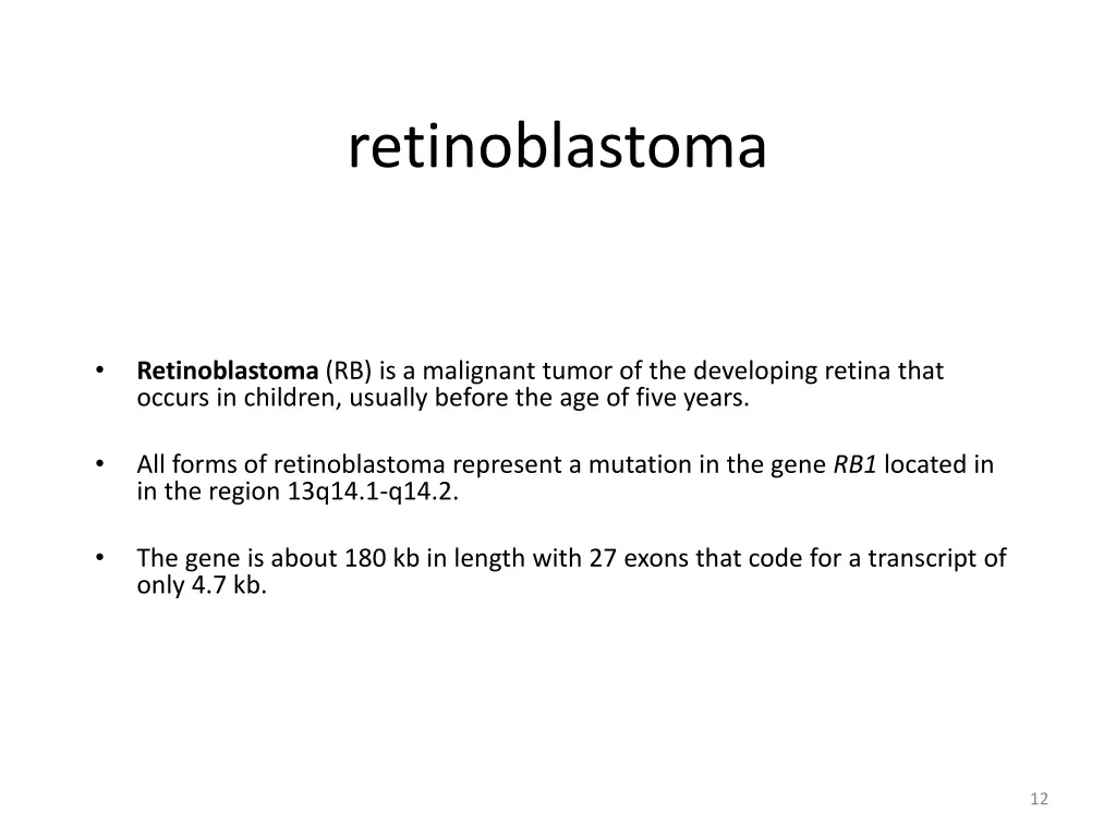 retinoblastoma