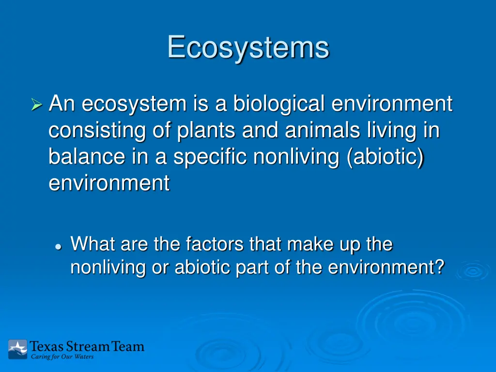 ecosystems