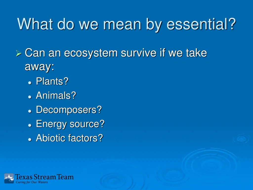 what do we mean by essential