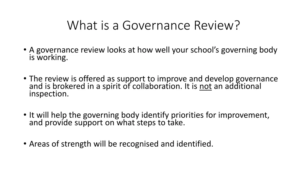 what is a governance review