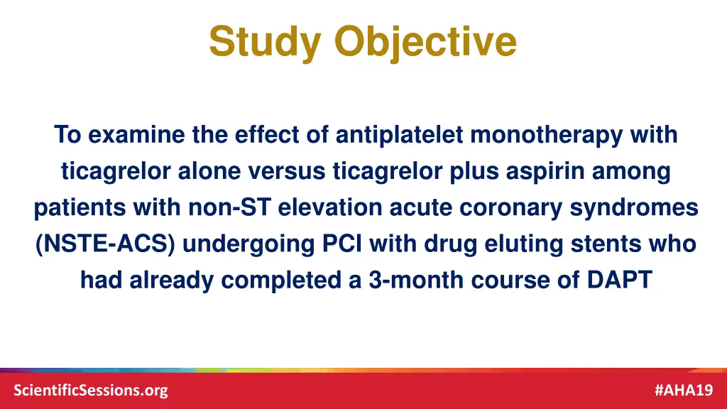 study objective