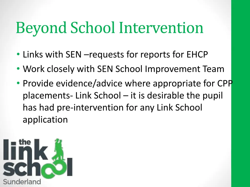 beyond school intervention