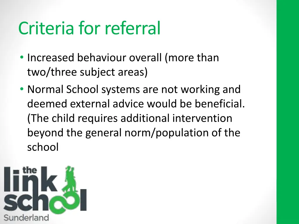criteria for referral 1
