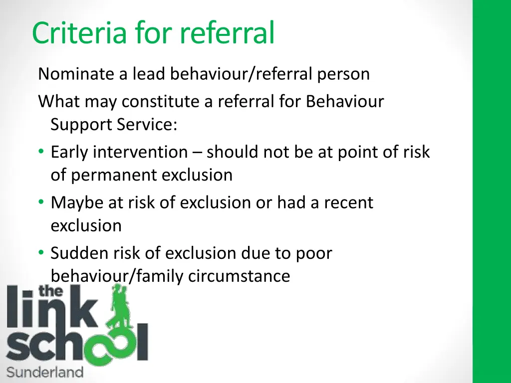 criteria for referral