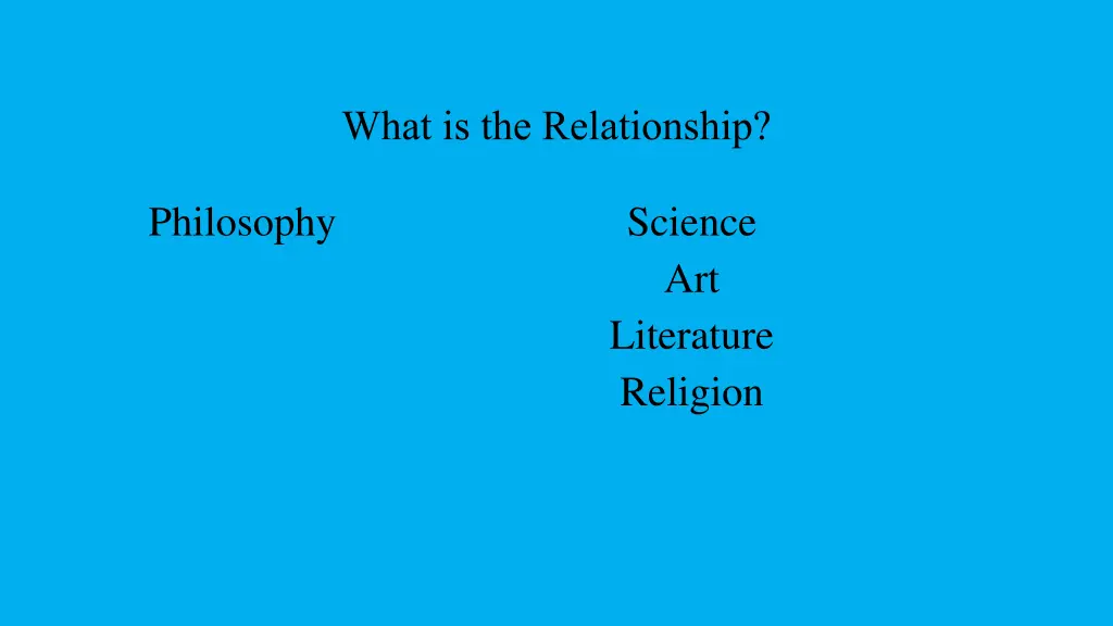 what is the relationship