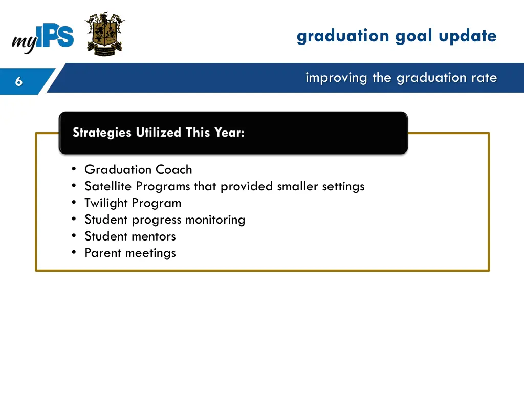 graduation goal update