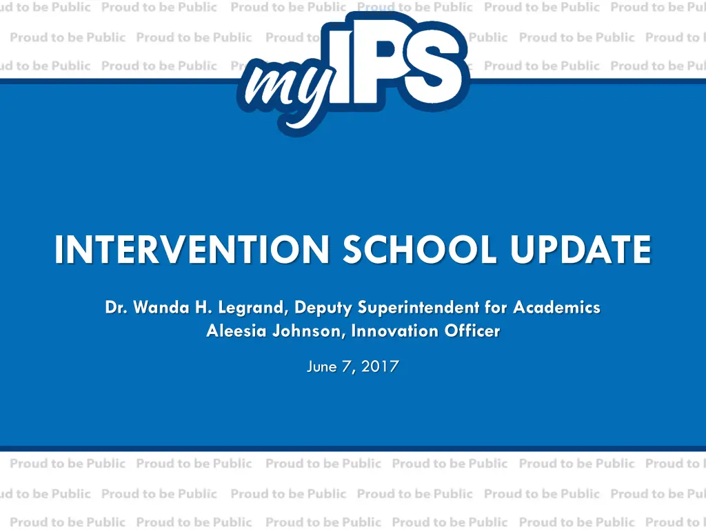 intervention school update