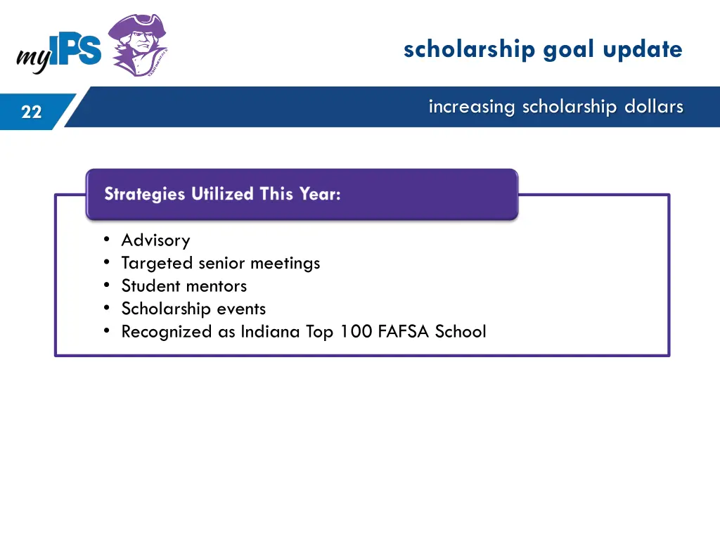 scholarship goal update 1