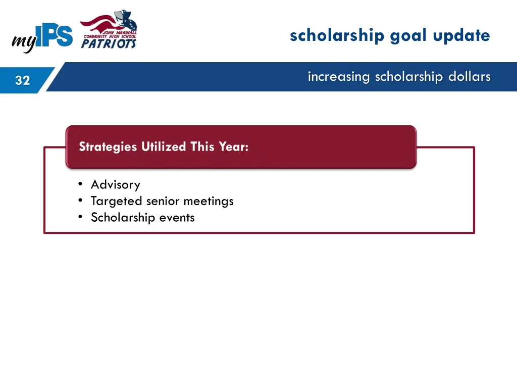 scholarship goal update 2
