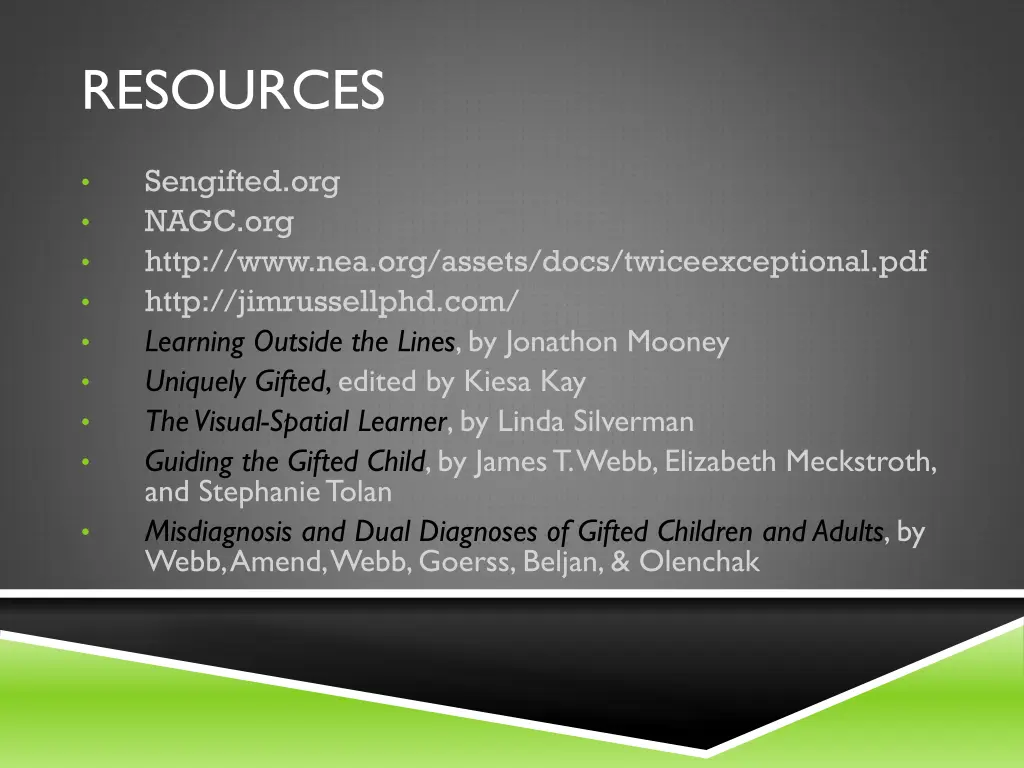 resources