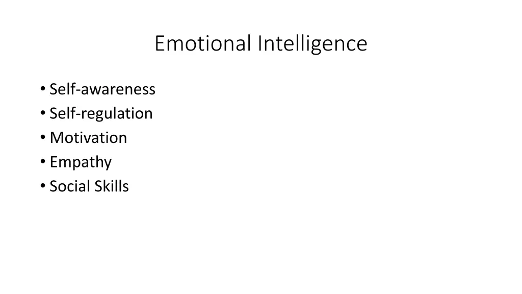 emotional intelligence