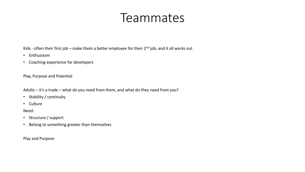 teammates