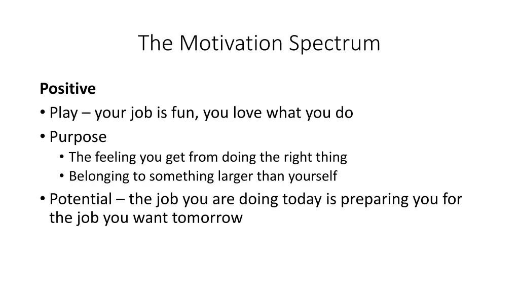 the motivation spectrum 2