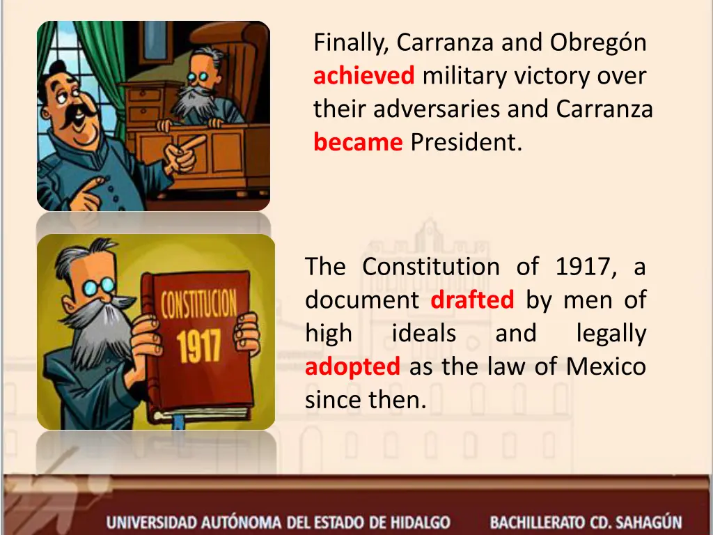 finally carranza and obreg n achieved military