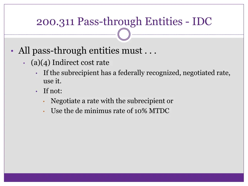 200 311 pass through entities idc