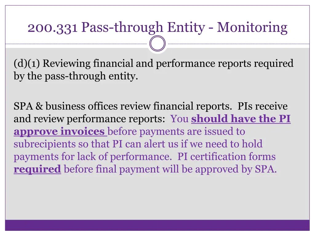 200 331 pass through entity monitoring