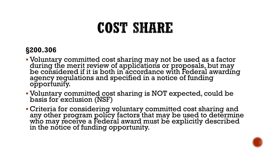 cost share