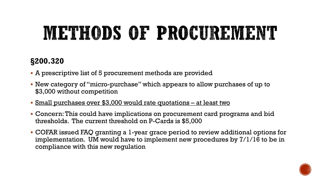 methods of procurement