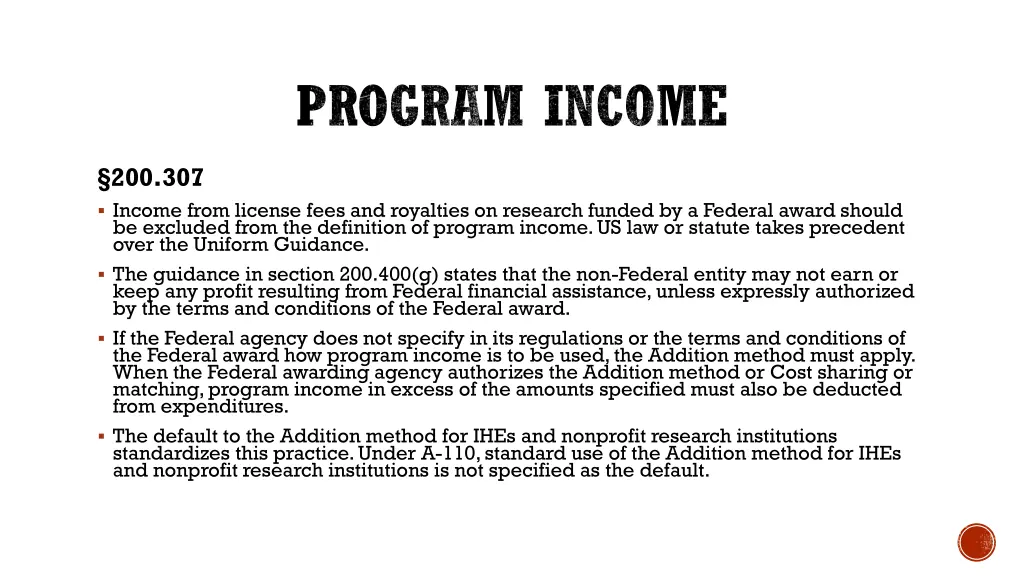program income