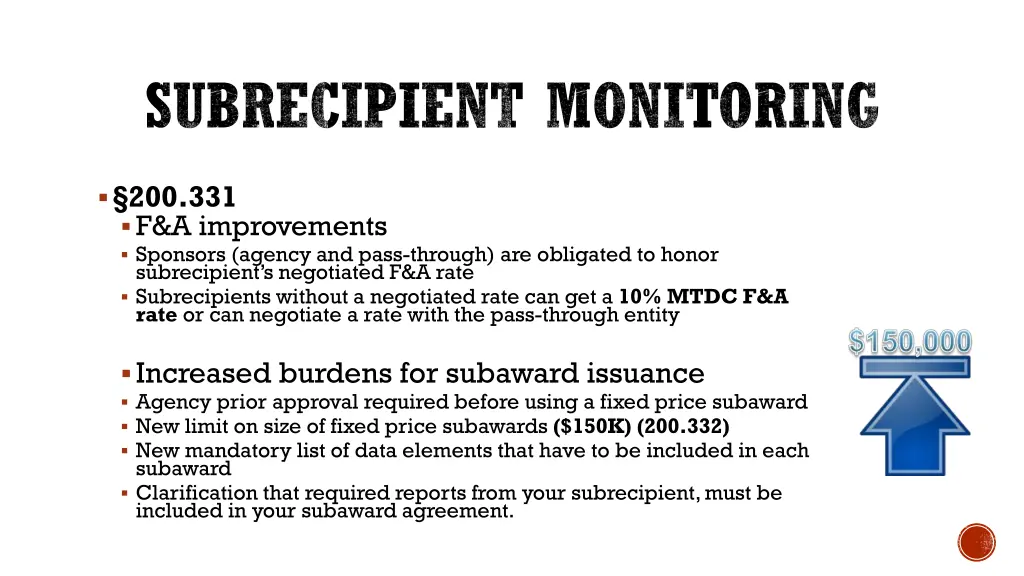 subrecipient monitoring