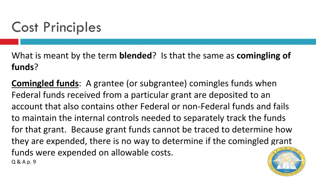 cost principles