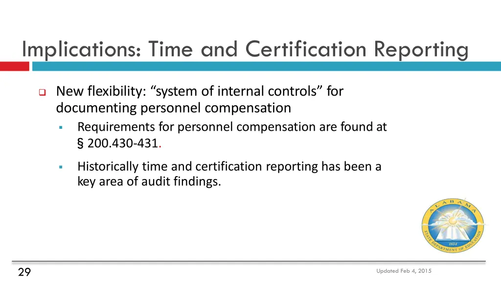 implications time and certification reporting