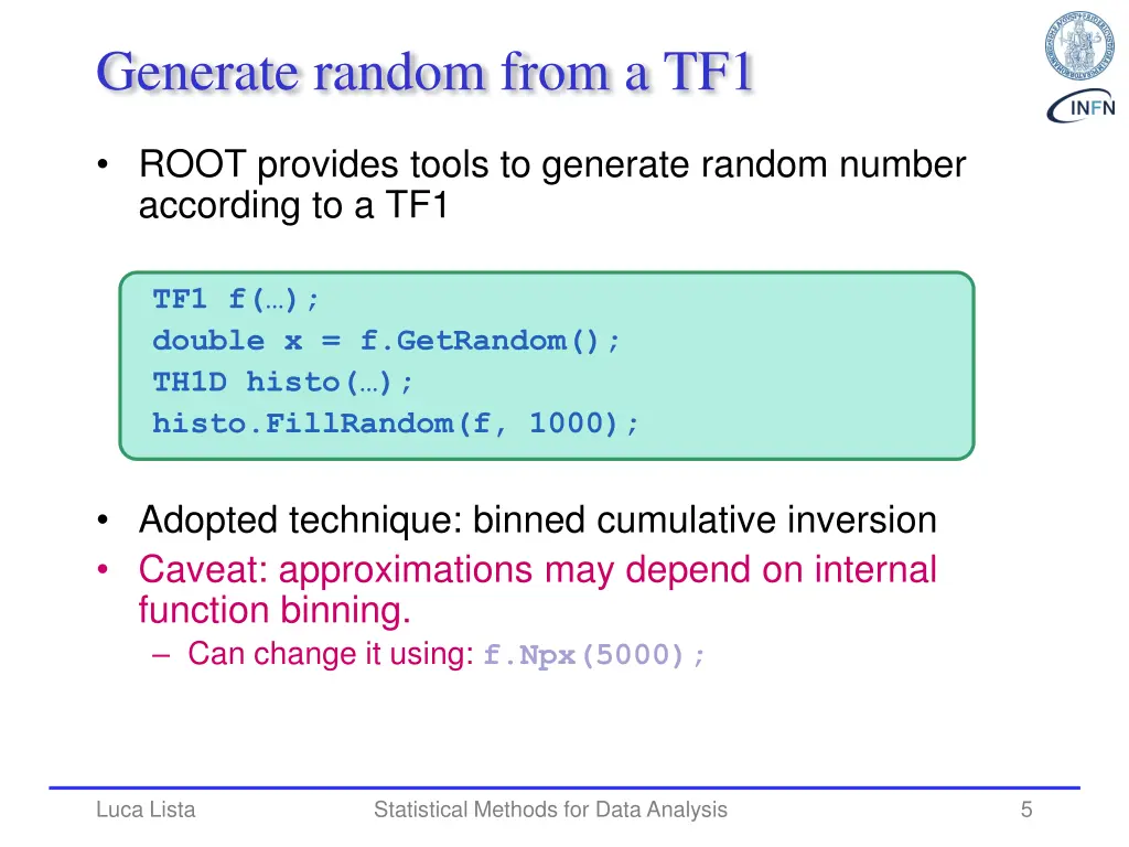generate random from a tf1
