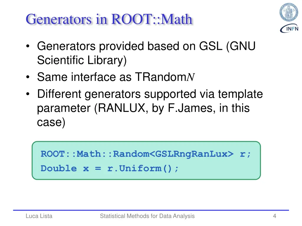 generators in root math
